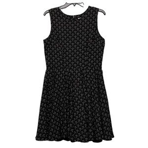 Maison Jules Art Deco Print Fit and Flare Sleeveless Dress L